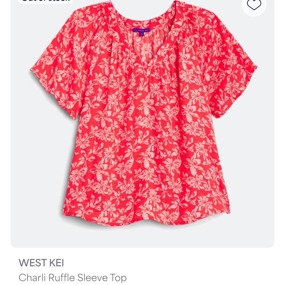 Charli Ruffle Sleeve Top - Picture 2 of 5